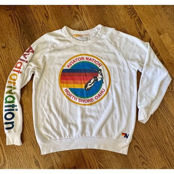 Aviator Nation Sweatshirt Large - Fair Condition - Picture 1 of 7